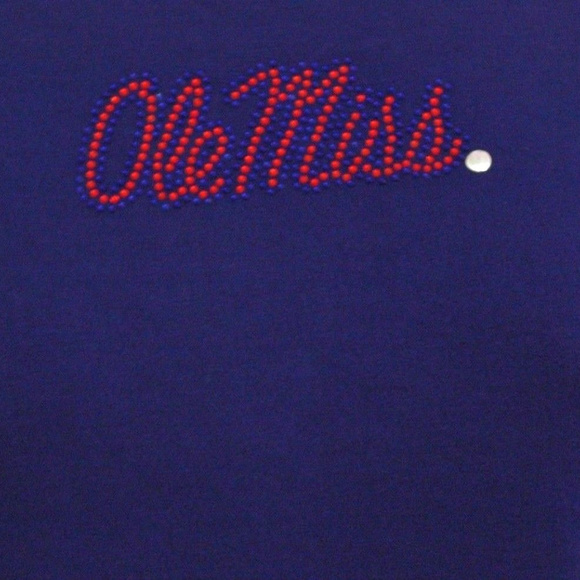 Ole miss Team Spirit Meesh & Mia top Rhinestone M - Picture 3 of 8